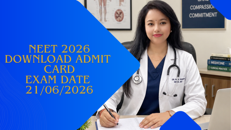 NEET UG 2026 admit card release notification with download information for candidates.