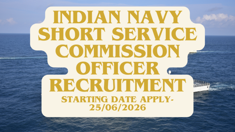 Indian Navy SSC Officer Recruitment 2026 notification for Jun 2027 course