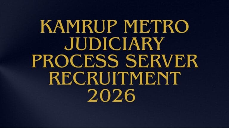Kamrup Metro Process Server Recruitment 2026 Addendum PDF announcing 2 additional vacancies with revised total of 6 posts