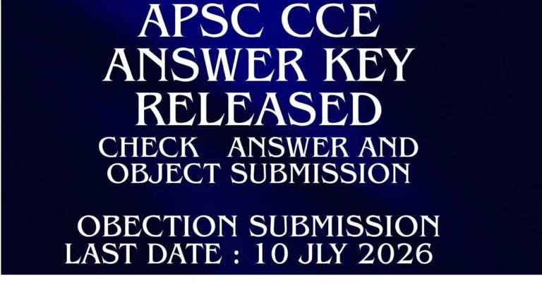 Alt Text: APSC CCE Preliminary Exam 2025 Answer Key released for General Studies Paper I and Paper II, candidates can download PDF and submit objections online.