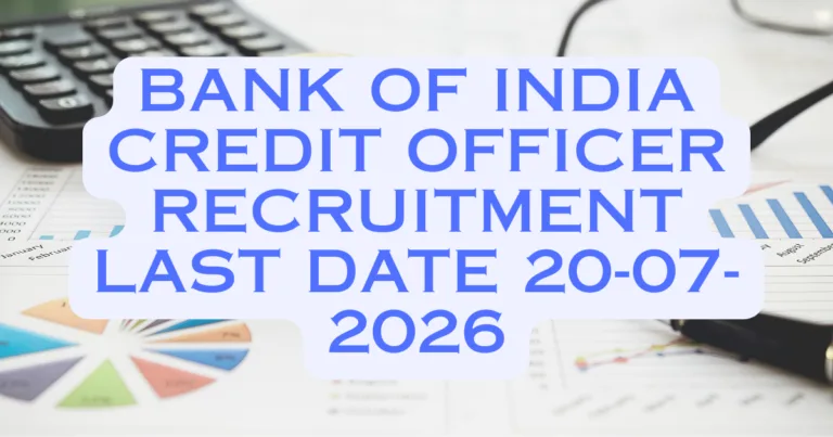 Bank of India Credit Officer Vacancy 2026 Notification