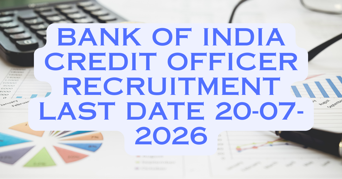 Bank of India Credit Officer Vacancy 2026 Notification