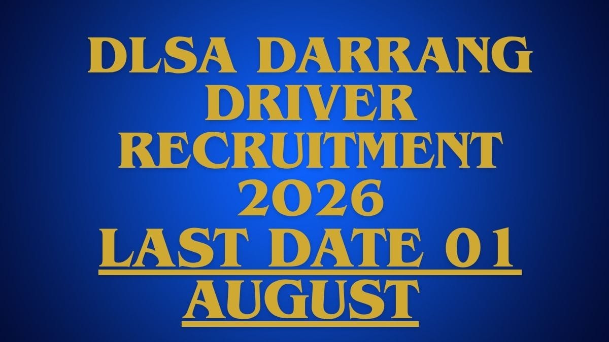 DLSA Darrang Driver Recruitment 2026 notification PDF