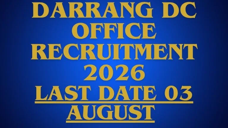 Darrang DC Office Recruitment 2026 official notification for Fellow post