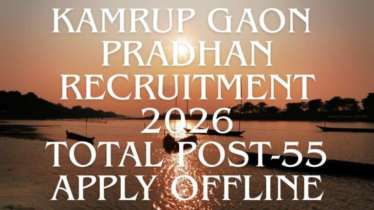 Kamrup Gaon Pradhan Recruitment 2026 notification for 55 vacancies under District Commissioner Kamrup