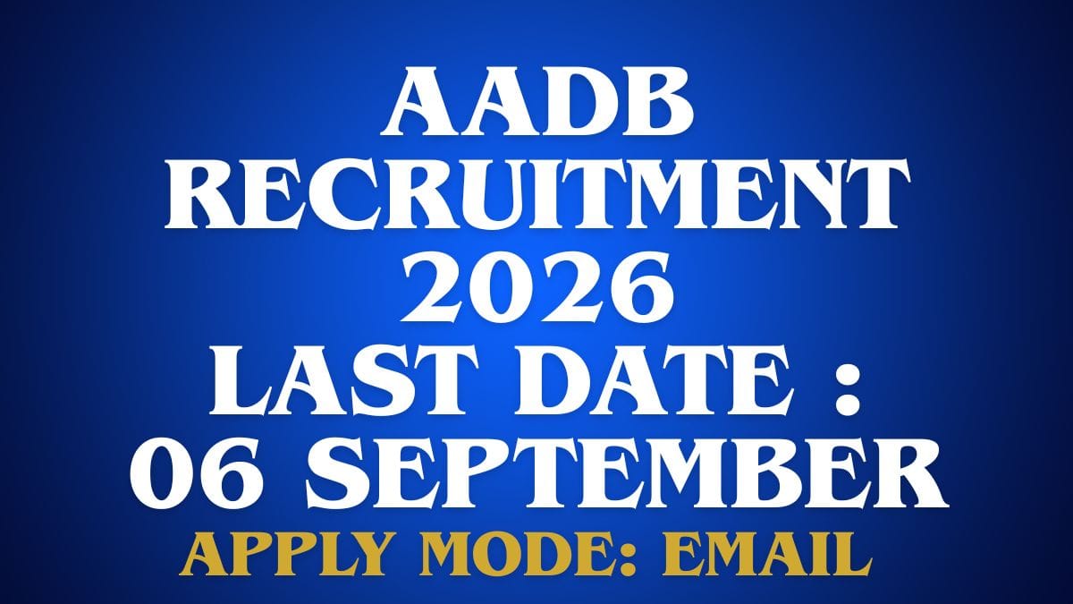 AADB Recruitment 2026 for IT Assistant, Accounts Assistant and Field Assistant Posts