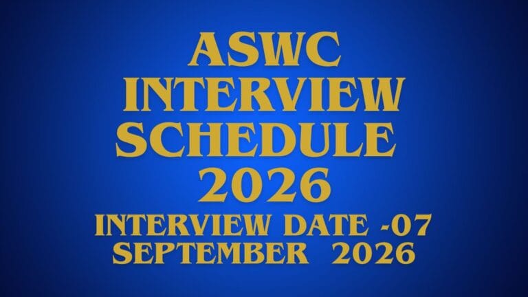 ASWC Interview Schedule 2026 for Technical Assistant and Warehouse Manager Grade-II posts under Assam State Warehousing Corporation"