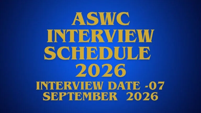 ASWC Interview Schedule 2026 for Technical Assistant and Warehouse Manager Grade-II posts under Assam State Warehousing Corporation"