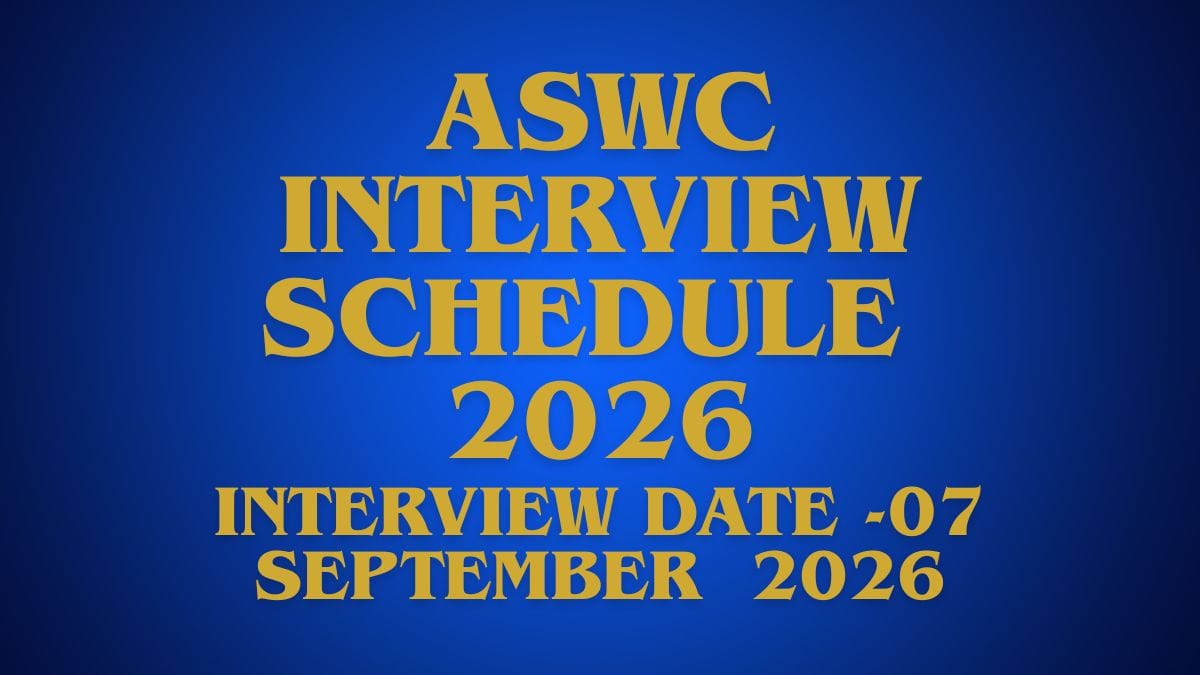 ASWC Interview Schedule 2026 for Technical Assistant and Warehouse Manager Grade-II posts under Assam State Warehousing Corporation"
