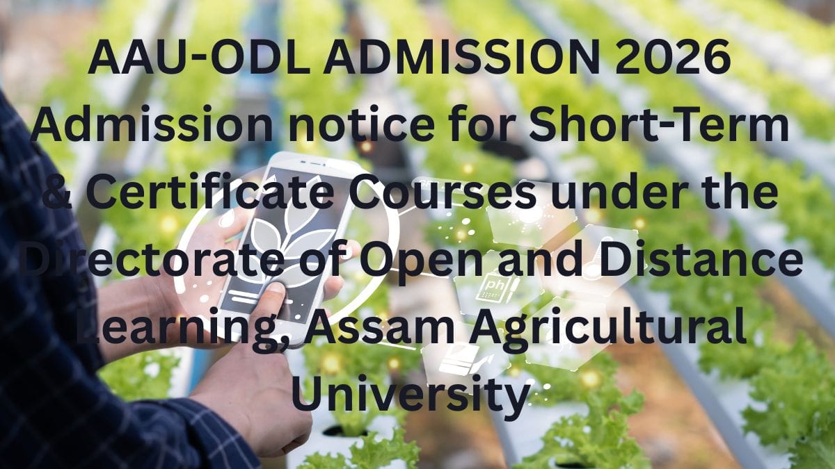 AAU-ODL Admission 2026 short-term and certificate courses