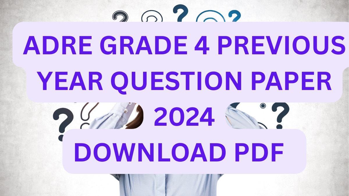 ADRE Grade 4 Previous Year Question Paper 2024 PDF