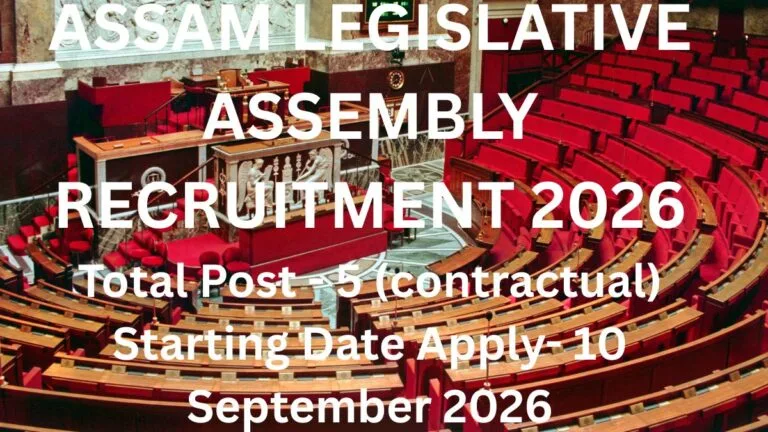 Assam Legislative Assembly Recruitment 2026 Hindi Reporter and Translator vacancies