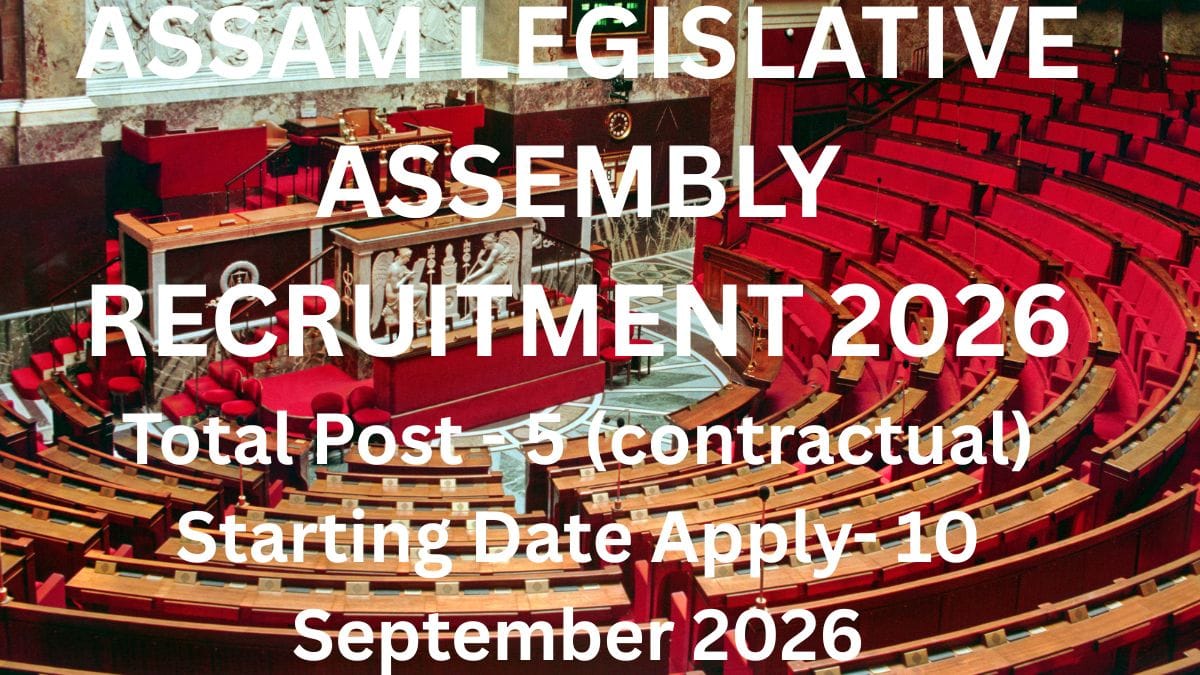 Assam Legislative Assembly Recruitment 2026 Hindi Reporter and Translator vacancies