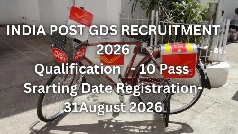 India Post GDS Recruitment 2026 notification, vacancy, eligibility and apply online
