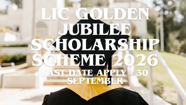 LIC Golden Jubilee Scholarship Scheme 2026 online application for economically weaker students